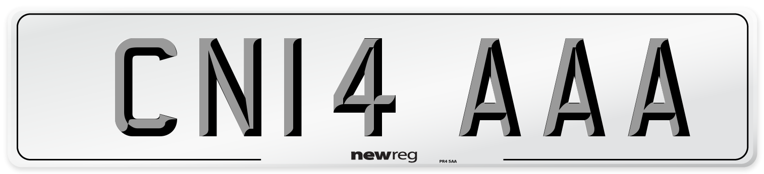 CN14 AAA Number Plate from New Reg